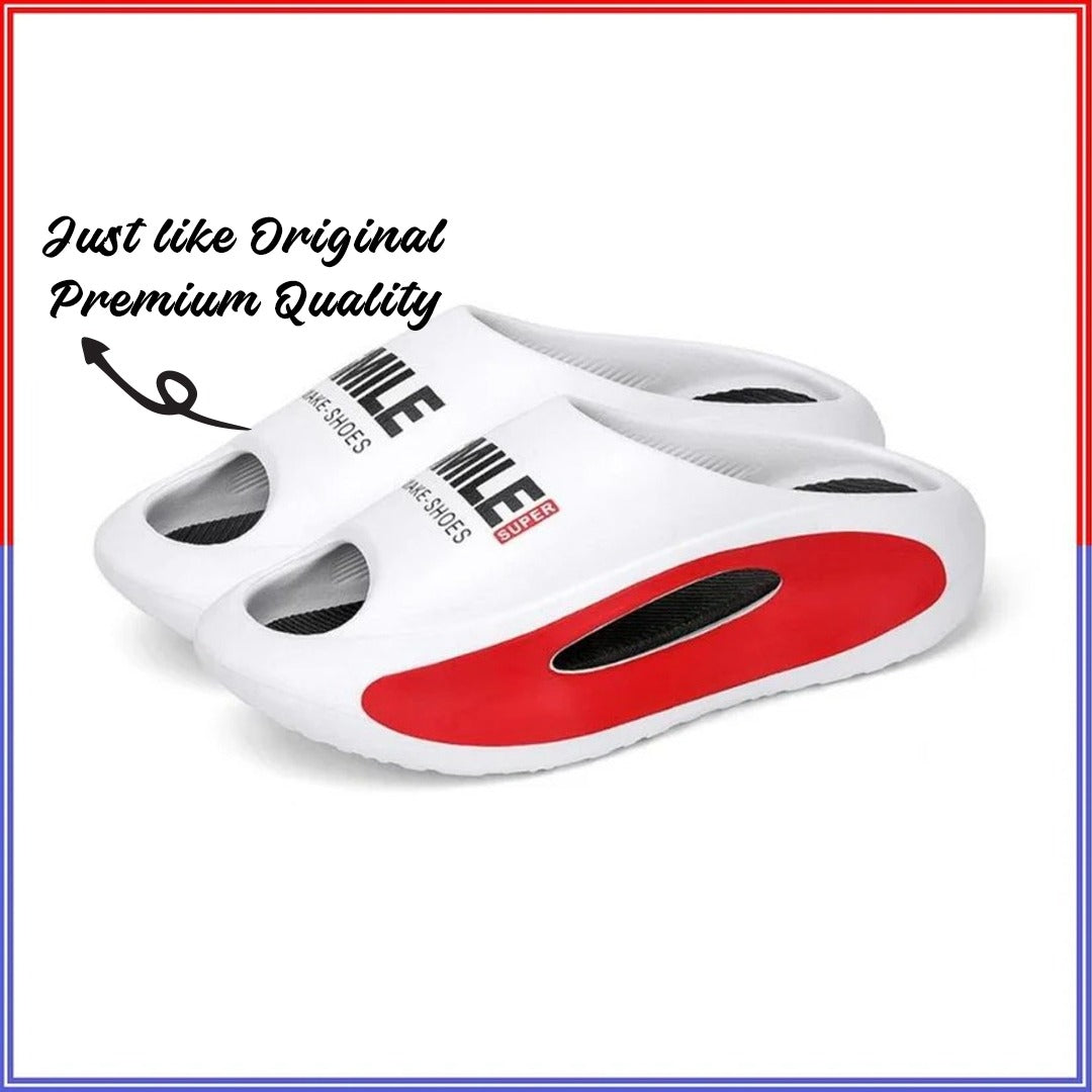 Smile Foam Winter Slipper (White and Red)