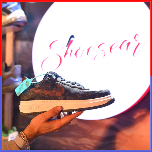 NK - LV-Inspired Monogram With Dark Tones Coffee