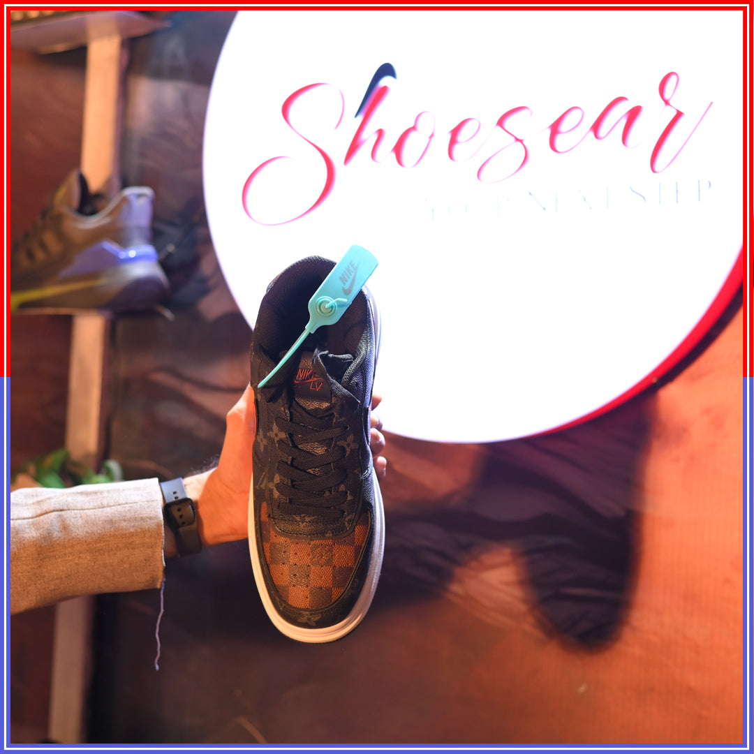 NK - LV-Inspired Monogram With Dark Tones Coffee