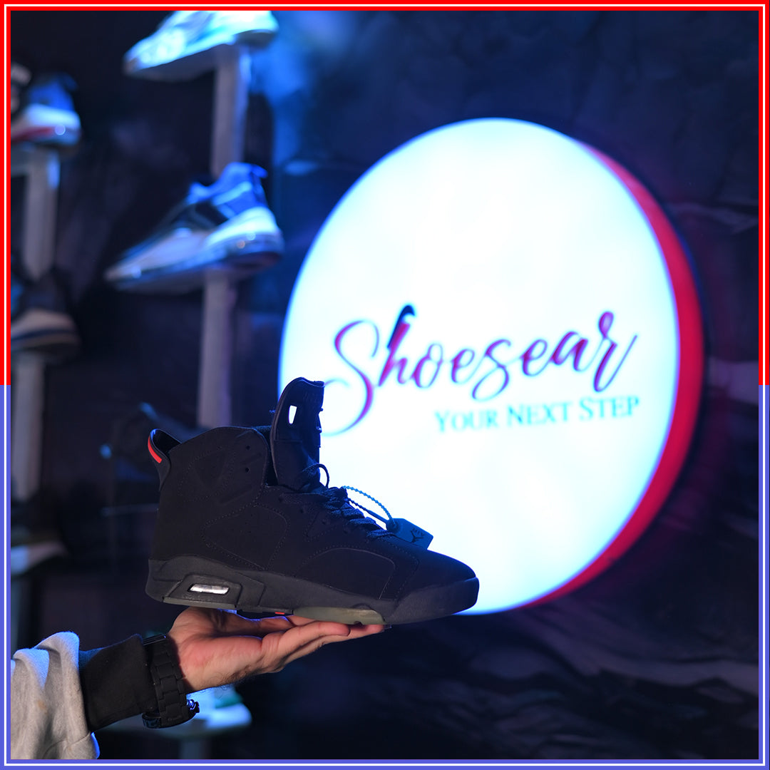 NIK JDN 6 RETRO Black and Red Shoes