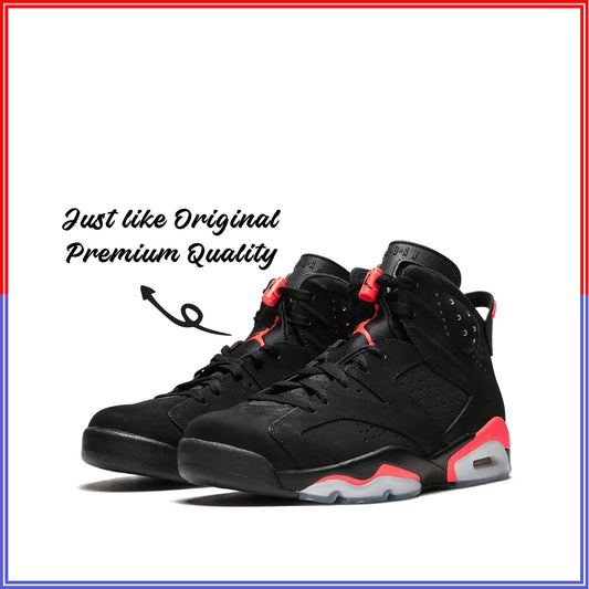 NIK JDN 6 RETRO Black and Red Shoes