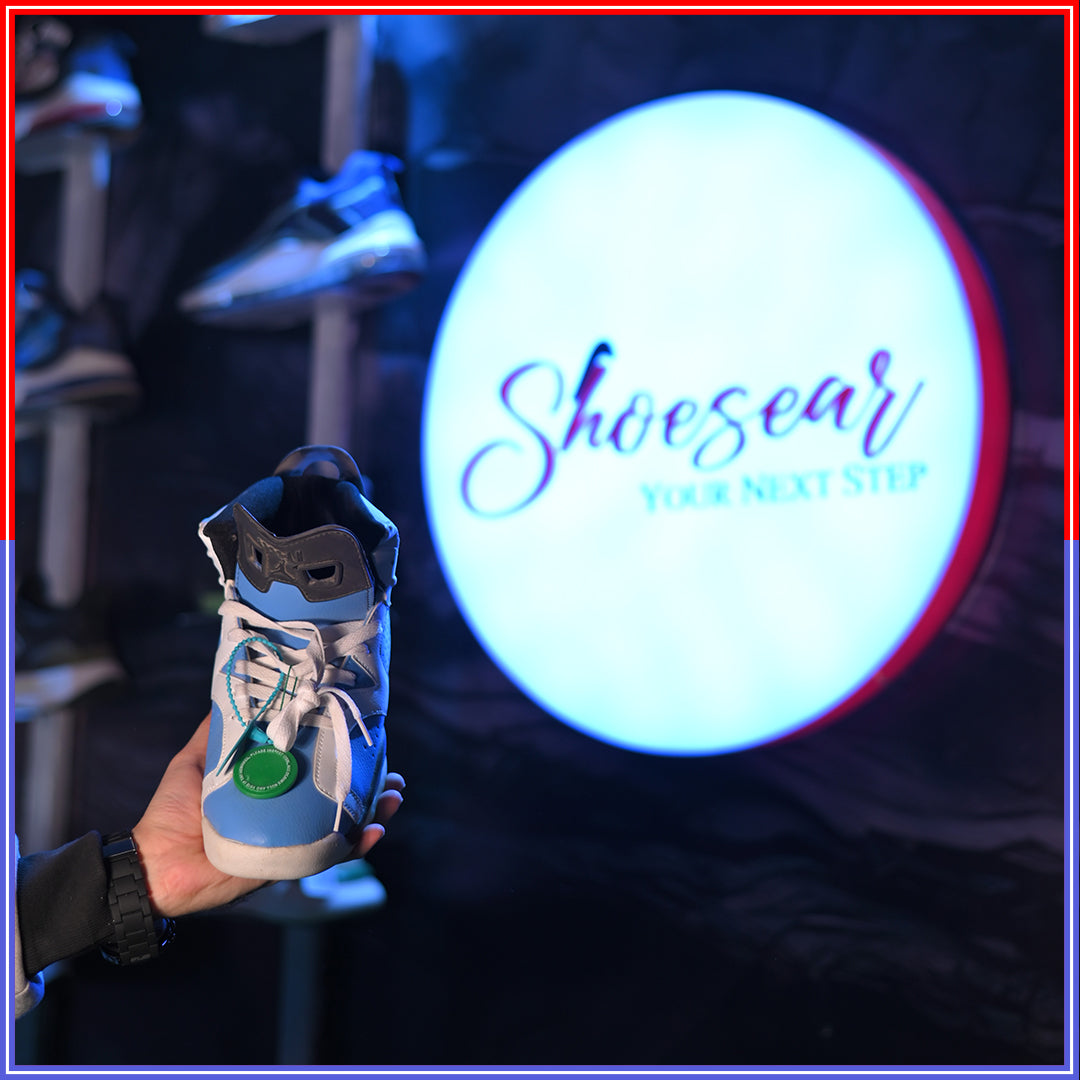 NIK JDN 6 RETRO Blue and White Shoes