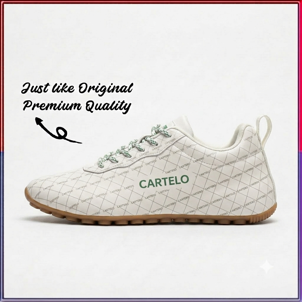CERTELO Men's Casual Fashion Sneakers – Off-White & Green