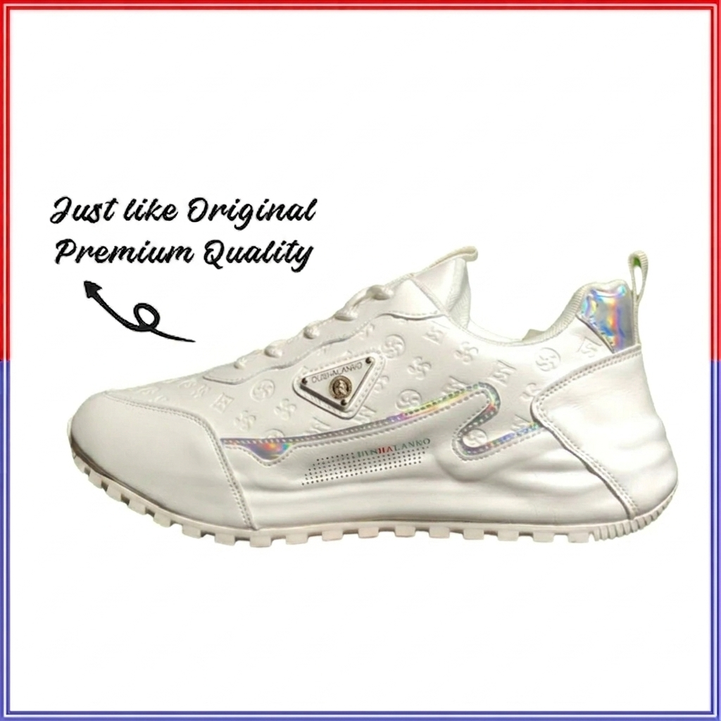 DUSHALANKO Urban White Sneakers (Holographic Edition)