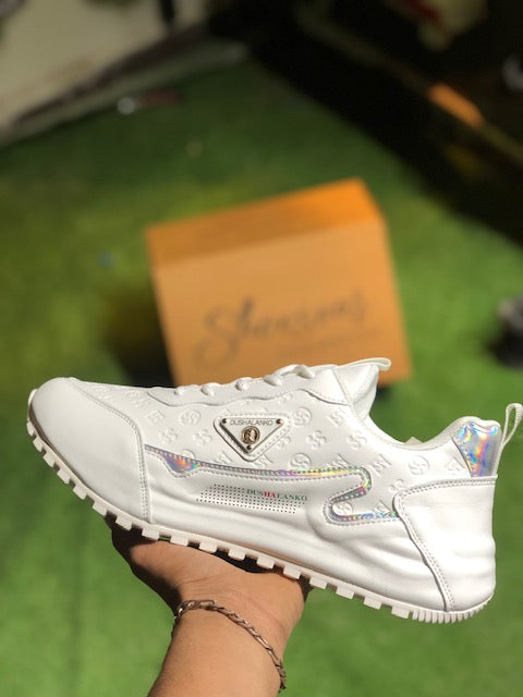 DUSHALANKO Urban White Sneakers (Holographic Edition)