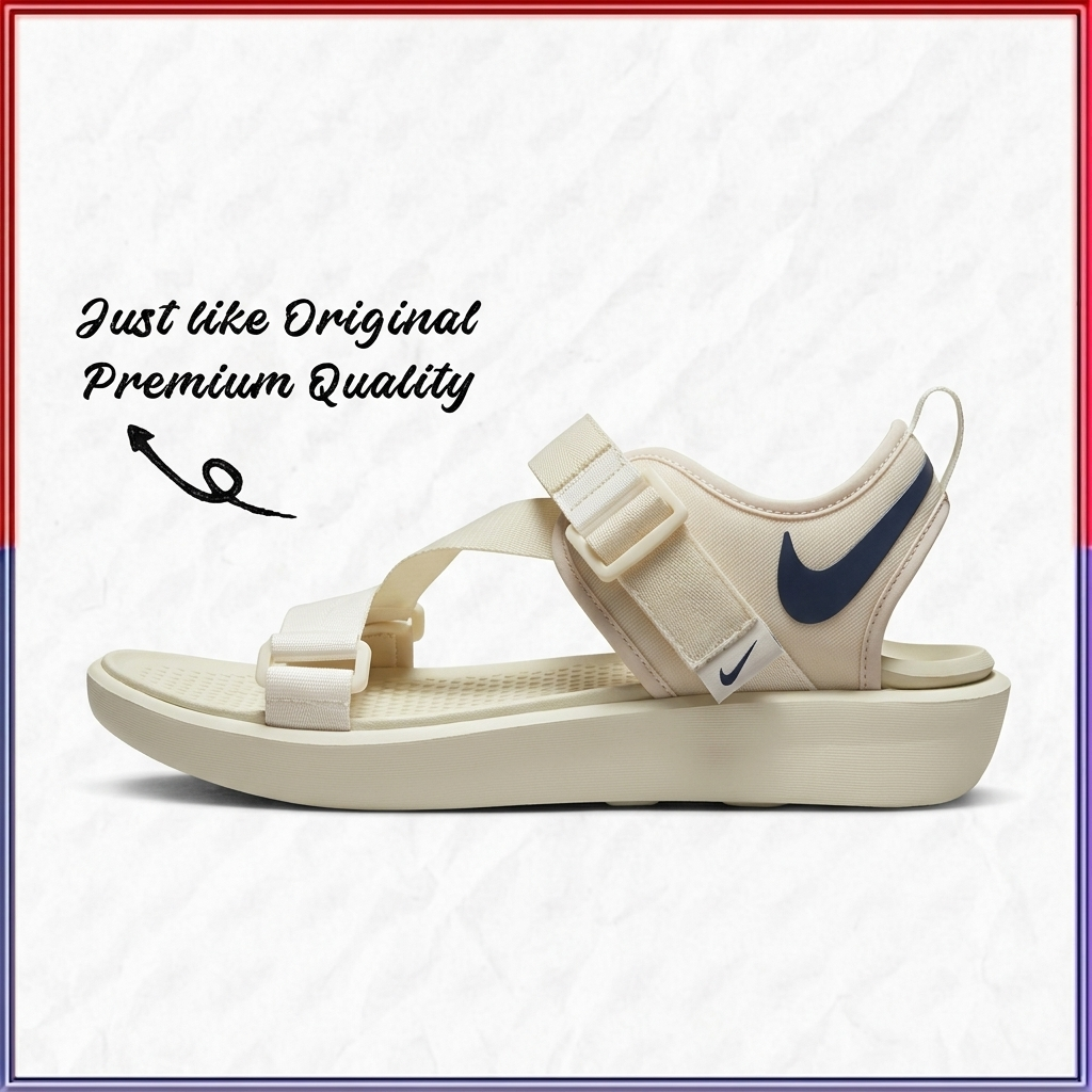 Men's Urrban Comfort Strappy Sandals – Cream & Navy