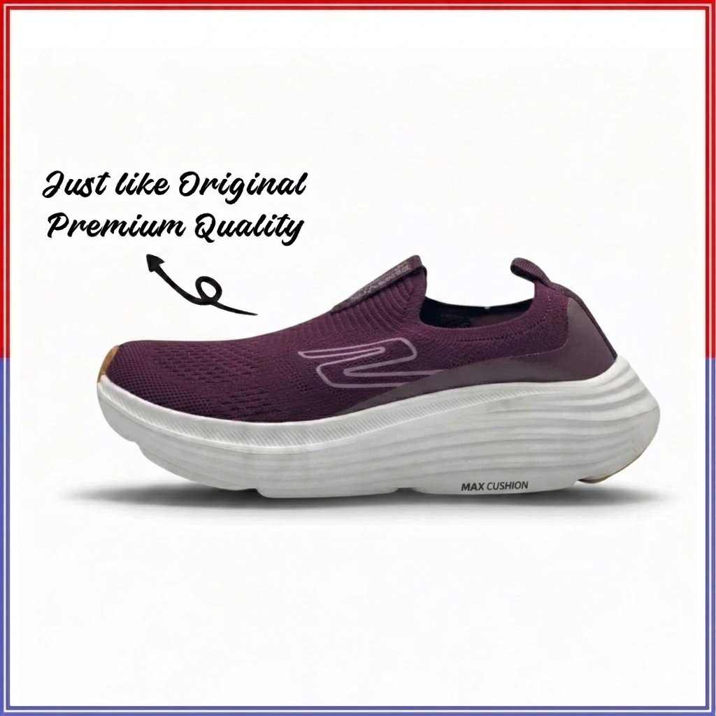 Skechers Max Cushion - Maroon Women