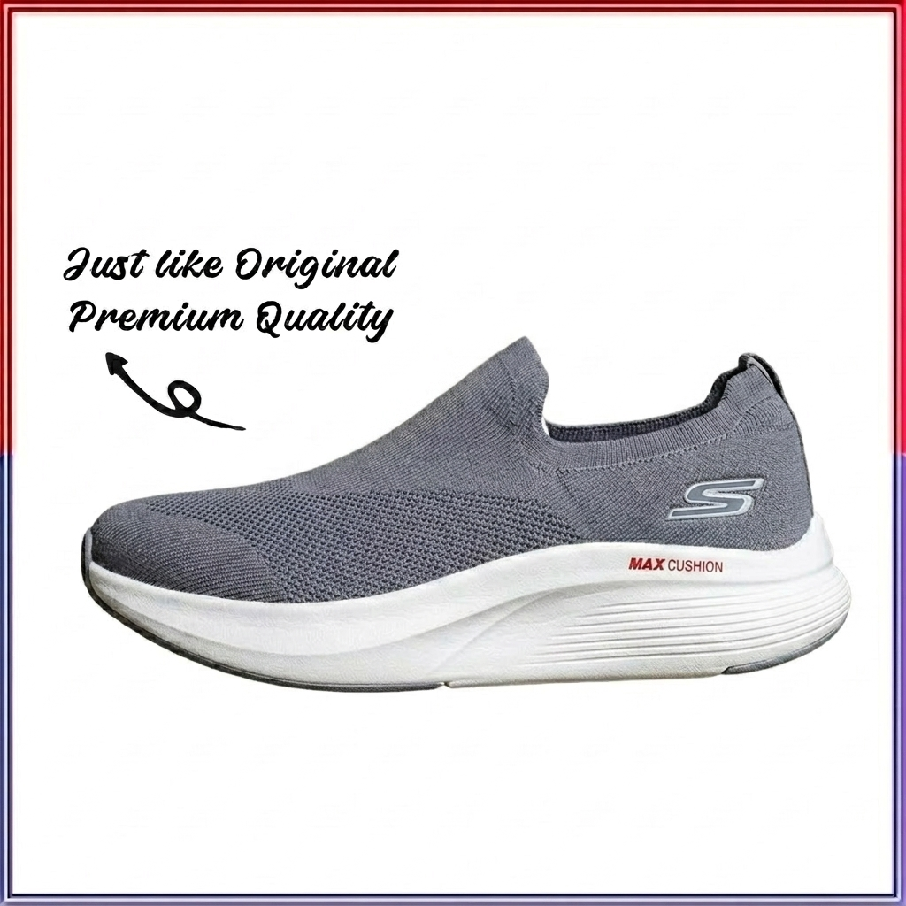 Skechers Max Cushion Performance Slip-Ons (Grey)