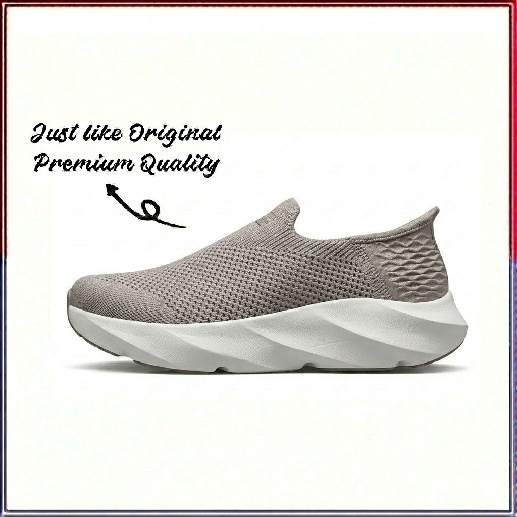 Skechers Run Easy Slip Ins - Grey (Dot Perfect)
