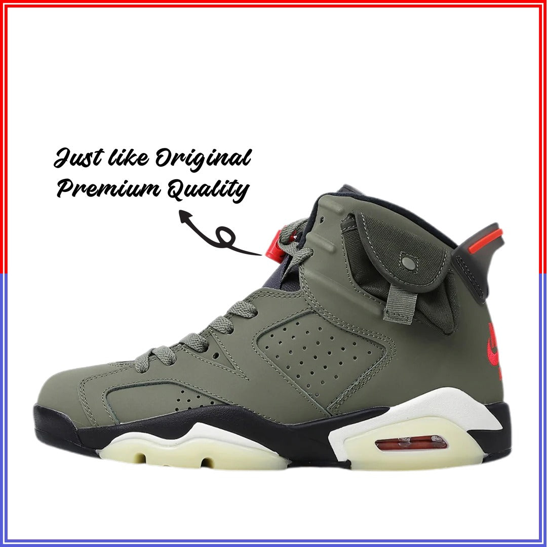 A.J.J-6 x Traviiis (Medium Oliive Shoesear)