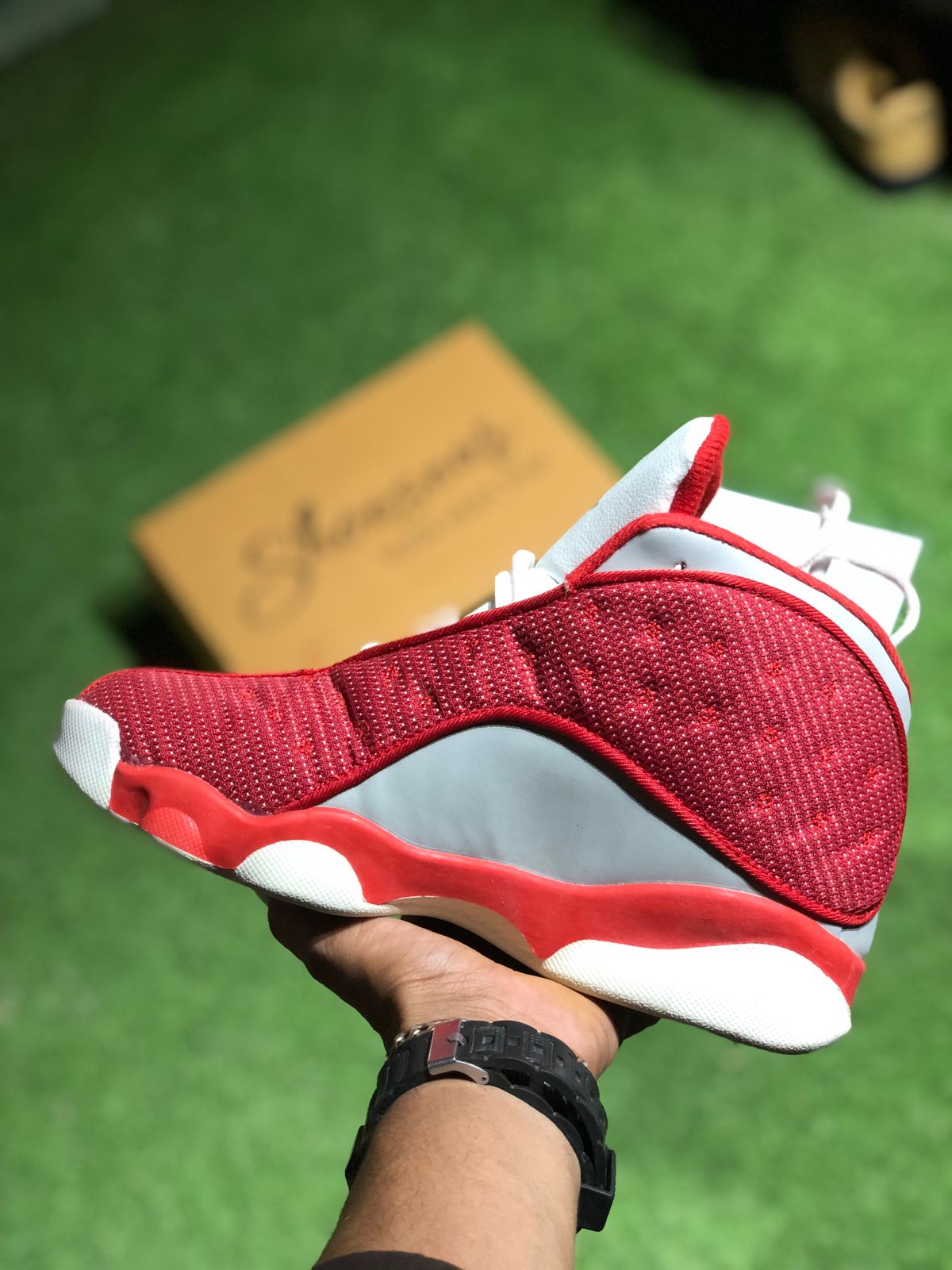 Air JDN 1 3 red and white Shoes