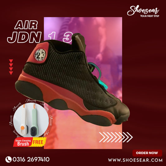 Air JDN 1 3 red and black Shoes